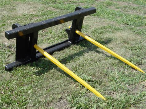 double bale spear for skid steer fs 19|bale spike fork.